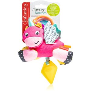 Infantino Unicorn kontrastní závěsná hračka s kousátkem 1 ks