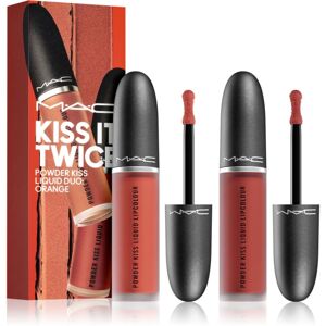 MAC Cosmetics Kiss It Twice dárková sada na rty odstín Orange 2 ks