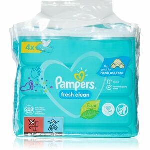 Pampers Fresh Clean dětské jemné vlhčené ubrousky pro citlivou pokožku 4x52 ks