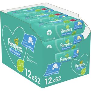 Pampers Fresh Clean XXL vlhčené čisticí ubrousky pro děti pro citlivou pokožku 12x52 ks