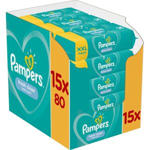 Pampers Fresh Clean XXL vlhčené čisticí ubrousky pro děti pro citlivou pokožku 15x80 ks