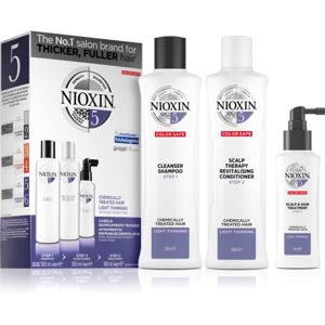 Nioxin System 5 Color Safe Chemically Treated Hair Light Thinning sada (pro mírné řídnutí normálních až silných, přírodních i chemicky ošetřených vlas