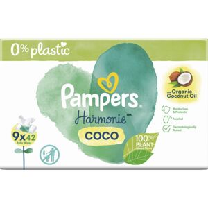 Pampers Harmonie Coconut Pure vlhčené čisticí ubrousky pro děti 9x42 ks