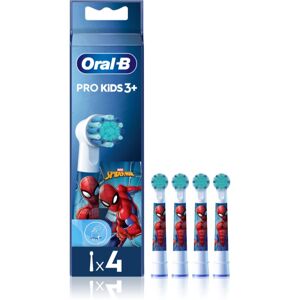 Oral B PRO Kids 3+ náhradní hlavice pro zubní kartáček pro děti Spiderman 4 ks