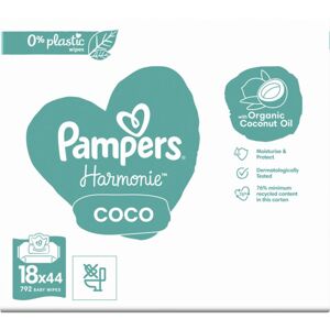 Pampers Harmonie Coconut Pure vlhčené čisticí ubrousky pro děti
