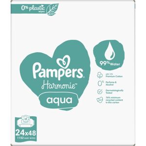 Pampers Harmonie Aqua vlhčené čisticí ubrousky pro děti 24x48 ks