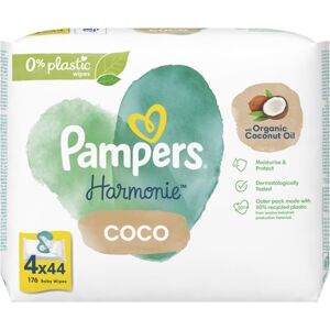 Pampers Harmonie Coconut Pure vlhčené čisticí ubrousky pro děti 4x44 ks