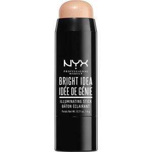 NYX Professional Makeup Bright Idea rozjasňovač v tyčince odstín Chardonnay Shimmer 05 6 g