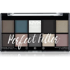 NYX Professional Makeup Perfect Filter Shadow Palette paleta očních stínů odstín 04 Gloomy Days 10 x 1,77 g