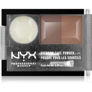 NYX Professional Makeup Eyebrow Cake Powder sada na úpravu obočí odstín 05 Brunette 2.65 g