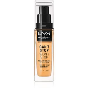 NYX Professional Makeup Can't Stop Won't Stop Full Coverage Foundation vysoce krycí make-up odstín 12.5 Camel 30 ml