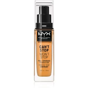 NYX Professional Makeup Can't Stop Won't Stop Full Coverage Foundation vysoce krycí make-up odstín 16.5 Nutmeg 30 ml