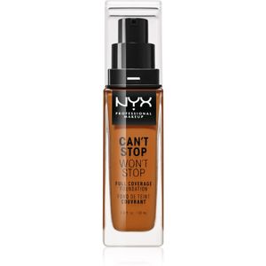 NYX Professional Makeup Can't Stop Won't Stop vysoce krycí make-up odstín 20 Deep Rich 30 ml