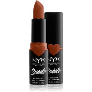 NYX Professional Makeup Suede Matte Lipstick matná rtěnka odstín 08 Peach Don't Kill My Vibe 3,5 g
