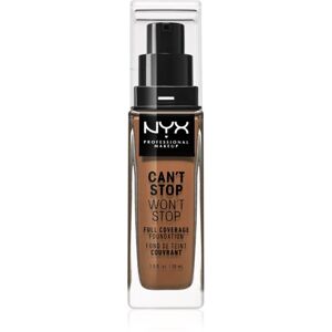 NYX Professional Makeup Can't Stop Won't Stop Full Coverage Foundation vysoce krycí make-up odstín Warm Caramel 30 ml