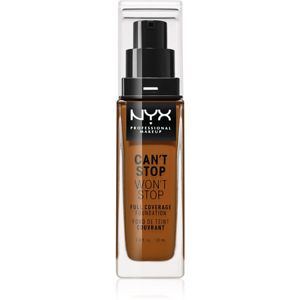 NYX Professional Makeup Can't Stop Won't Stop vysoce krycí make-up odstín 22.3 Walnut 30 ml