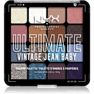 NYX Professional Makeup Ultimate Shadow Palette oční stíny odstín Vintage Jean Baby 16 ks