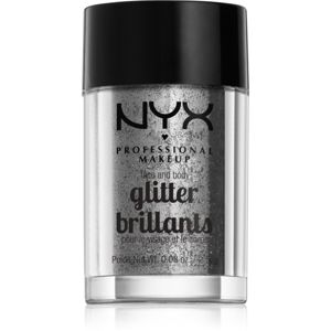 NYX Professional Makeup Glitter Goals třpytky na obličej i tělo odstín 10 Silver 2.5 g