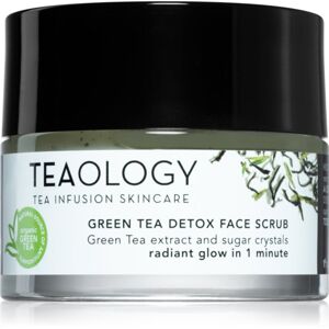 Teaology Cleansing Green Tea Detox Face Scrub cukrový peeling pro jemné čištění a výživu pokožky se zeleným čajem 50 ml