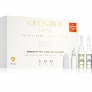 Crescina Transdermic 500 Re-Growth and Anti-Hair Loss péče pro podporu růstu a proti vypadávání vlasů pro muže 20x3,5 ml