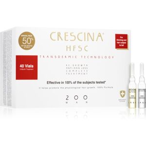 Crescina Transdermic 200 Re-Growth and Anti-Hair Loss péče pro podporu růstu a proti vypadávání vlasů pro muže 40x3,5 ml