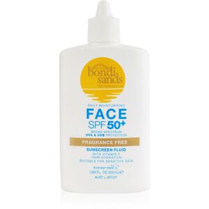 Bondi Sands SPF 50+ Fragrance Free opalovací fluid na obličej bez parfemace SPF 50+ 50 ml