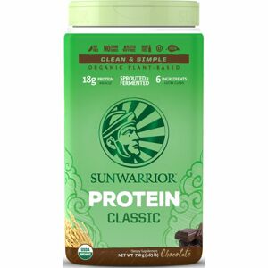 Sunwarrior Protein Classic rostlinný protein v BIO kvalitě příchuť chocolate 750 g