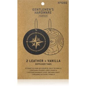 Gentlemen's Hardware Leather & Vanilla vonná visačka 2 ks
