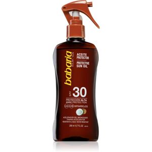 Babaria Sun Protective Oil opalovací olej na obličej a tělo s kokosovým olejem SPF 30 200 ml
