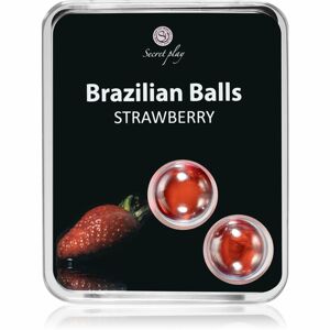 Secret play Brazilian 2 Balls Set tělový olej Strawberry 8 g