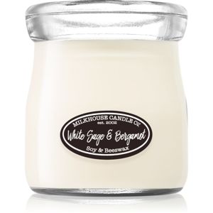 Milkhouse Candle Co. Creamery White Sage & Bergamot vonná svíčka Cream Jar 142 g