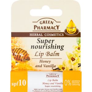Green Pharmacy Lip Care výživný balzám na rty SPF 10 bez silikonů, parabenů a barviv 3.6 g