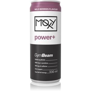 GymBeam Moxy Power+ hotový nápoj s aminokyselinami bez přidaného cukru příchuť Wild Berries 330 ml