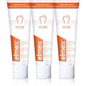 Elmex Caries Protection zubní pasta chránící před zubním kazem s fluoridem 3x75 ml