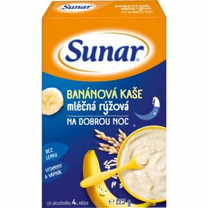 Sunar banánová kaše mléčná rýžová na dobrou noc mléčná kaše 225 g