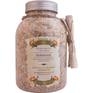 Bohemia Gifts & Cosmetics Bohemia Natur koupelová sůl se třemi druhy bylin heřmánek, měsíček, mateřídouška 1 200 g