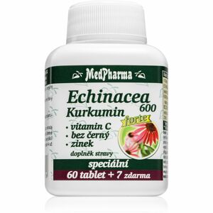 MedPharma Echinacea 600mg Forte + kurkumin doplněk stravy pro podporu imunitního systému 67 ks