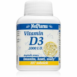 MedPharma Vitamin D3 2000IU doplněk stravy pro podporu zdraví pohybového aparátu 107 ks