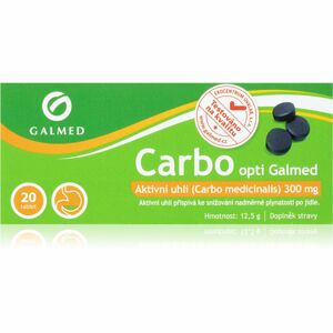 Galmed Carbo Medicinalis Opti 300mg doplněk stravy pro podporu trávení 20 ks