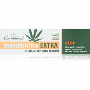 Cannaderm Mentholka EXTRA konopná léčba kloubů a svalů konopný chladivý gel s mentolem pro úlevu od bolesti a ztuhlosti kloubů 150 ml