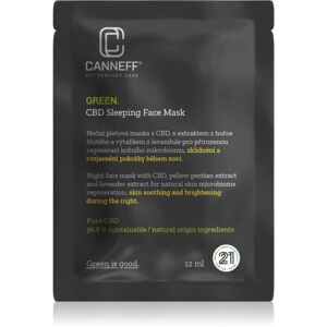Canneff Green CBD Sleeping Face Mask zklidňující maska na noc 12 ml