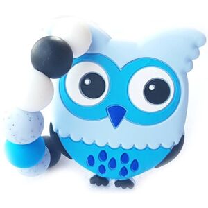 KidPro Teether Owl Blue kousátko 1 ks