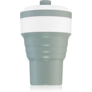 KidPro Collapsible Mug hrnek s brčkem Grey 350 ml