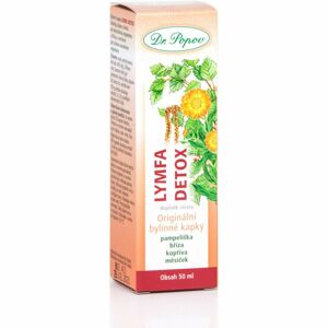 Dr. Popov Originální bylinné kapky Lymfa-detox doplněk stravy s detoxikačním účinkem 50 ml