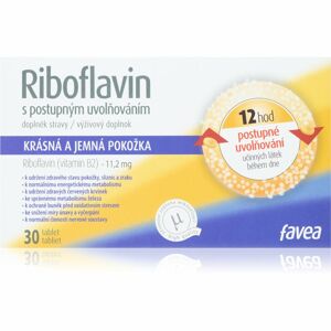 FAVEA Riboflavin s postupným uvolňováním doplněk stravy pro posílení imunity 30 ks