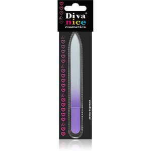 Diva & Nice Cosmetics Accessories skleněný pilník na nehty velký Violet 1 ks
