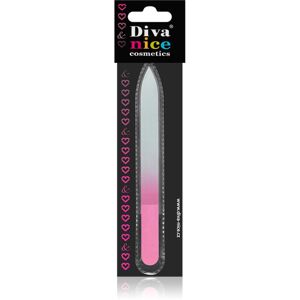 Diva & Nice Cosmetics Accessories skleněný pilník na nehty velký Pink 1 ks