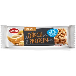 Emco Ořechové s proteinem tyčinka s karamelem 40 g