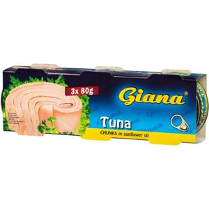 Giana Tuňák kousky tuňák ve slunečnicovém oleji 80 g