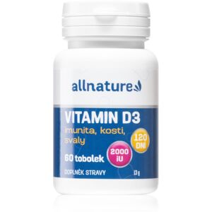 Allnature Vitamin D3 2000 iU doplněk stravy pro podporu imunitního systému 60 ks